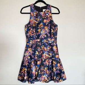 Nicole Miller Artelier Floral Fit & Flare Dress